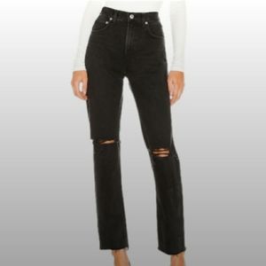 NWT Agolde Cherie High Rise Button Fly Straight Leg Denim Jeans Sz29